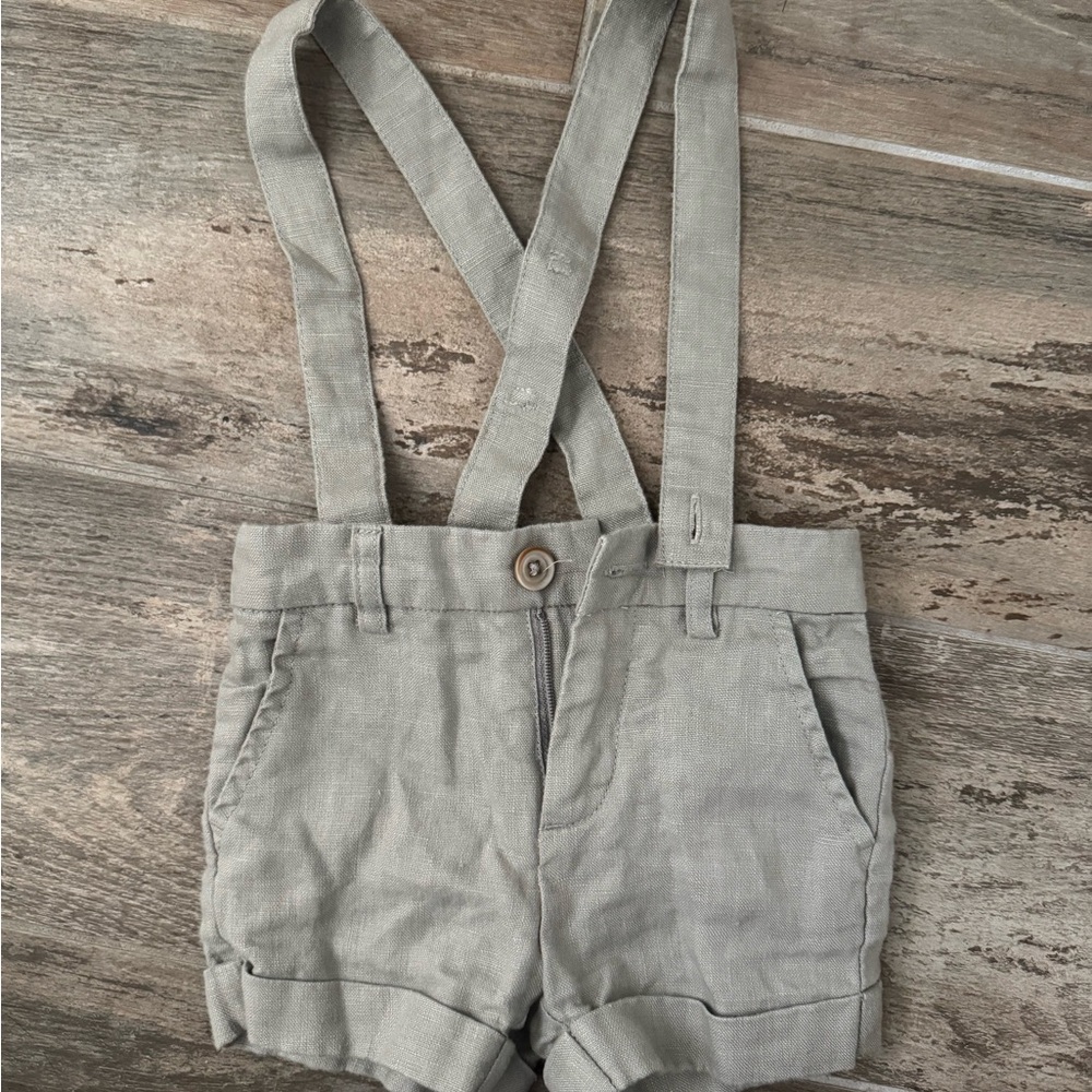 Stylish Gray Suspender Shorts